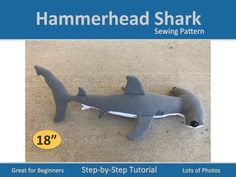 the hammerhead shark sewing pattern is great for beginners