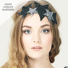 How To Wear Headbands, Star Headband, Alternative Bridal, Elastic Headband, Glitter Stars, Diy Hair Accessories, Elastic Headbands, Black Hole, Diy Hairstyles