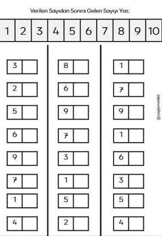 an image of the numbers and symbols in this worksheet