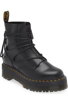 Dr. Martens Jarrick II Platform Boot (Women) | Nordstromrack Dr Martens Jarrick Ii, Dr Martens Jarrick, Oxford Platform Shoes, Bold Aesthetic, Platform Boots Women, Tan Leather Boots, Platform Chelsea Boots, Jordan Shoes Girls, Lug Sole Boots