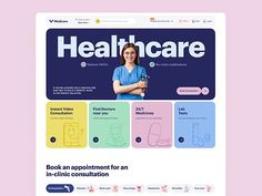 the front page of healthcare website