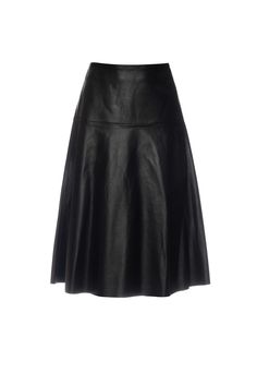 Introducing the Leather Fit and Flare Skirt: a sophisticated knee-length skirt crafted from premium genuine leather, providing warmth on cool winter days. Its elegant silhouette and versatile color options make it a wardrobe staple. Pair it with a coordinating blouse or layered winter pieces to effortlessly elevate your style. Product DetailsModel 5'9" wearing a size SMaterial: 100% LeatherCare: Dry Clean OnlyMade in USA Classic Leather Skirt For Fall, Formal Black Leather Pencil Skirt, Luxury Black Leather Skirt, Fitted Flared Leather Skirt, Black Leather Skirt For Evening, Relaxed Knee-length Leather Skirt, Relaxed Flared Leather Skirt, Leather Relaxed Fit Lined Skirt, Luxury Black Office Skirt