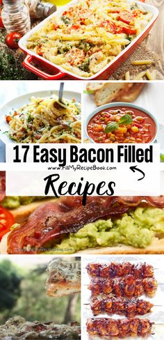 Sharing some easy bacon filled recipe ideas to create for a meal, breakfast lunch or supper. casseroles, braai or gill kebabs, pizza. avocado on toast with bacon and egg. Cooked Bacon Recipes, Bacon Ends And Pieces Recipes, Bacon Bbq Chicken, Leftover Pork Chops, Bacon Dinner, Quiche Recipes Easy