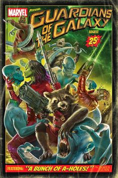 Guardians of the Galaxy Vintage Poster Galaxy Poster, Univers Dc, Comic Poster, Galaxy Art, Comic Book Covers