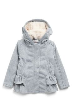 Gifts Under $25 | Nordstrom Rack Camo Puffer Jacket, Grey Pea Coat, Toddler Jacket, Grey Design, Ruffle Jacket, Cozy Jacket, Leopard Print Jacket, Trim Jacket, Girls Fleece