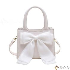 Bird in Bag - Popular small bags female new fashion crossbody bag simple bow handbag Rectangular Shoulder Bag With Bow For Shopping, Spring Rectangular Bags With Bow, White Rectangular Shoulder Bag With Bow, White Everyday Bags With Bow Detail, White Crossbody Box Bag Gift, Spring Everyday Bag With Bow Detail, Elegant Bag With Detachable Bow For Gift, Elegant Bag With Detachable Bow As Gift, Trendy White Shoulder Bag With Bow