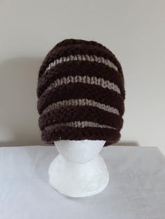 Fashion handmade winter hats for adults. Warm Brown Cap Bonnet, Handmade Acrylic Winter Hats, Handmade Acrylic Yarn Hats For Cold Weather, Warm Brown Acrylic Hat, Handmade Winter Hats One Size, Brown One-size Bonnet, Brown Bonnet For Cold Weather (one Size), Winter Brown Yarn Bonnet, Warm Brown Bonnet One Size Fits Most