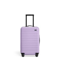 The Carry-On Flex features a durable polycarbonate shell with a built-in zipper expansion that increases capacity by 2.25in, transforming it into a checked bag. It contains a removable and washable interior lining and an underside grab handle for easy carrying. In addition to these new features, the Flex retains the original TSA-approved lock, 360 degree wheels, interior compression pad, and hidden laundry bag. Purple Rectangular Luggage For Travel, Rectangular Purple Luggage For Travel, Purple Luggage With Sleeve For Travel, Versatile Rectangular Luggage For Weekend Trips, Modern Rectangular Luggage For Weekend Trips, Versatile Rectangular Luggage For Overnight Trips, Packable Rectangular Luggage For Overnight Trips, Packable Luggage For Trips, Packing Room