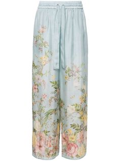 ZIMMERMANN Waverly high-waist Palazzo Trousers - Farfetch Palazzo Design, Palazzo Designs, Speaking Engagement, Fashion Fantasy, Palazzo Trousers, Relax Pants, Feminine Fashion, Yoko London, Silk Trousers