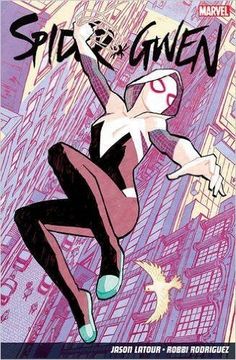 the cover to spider - girl, which is featured in an animated comic book with a woman