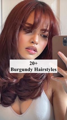 Transform your look with the rich, wine-inspired hues of burgundy hair, perfect for adding a touch of bold sophistication to your style.