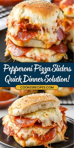 pepperoni pizza sliders that are quick and easy to make