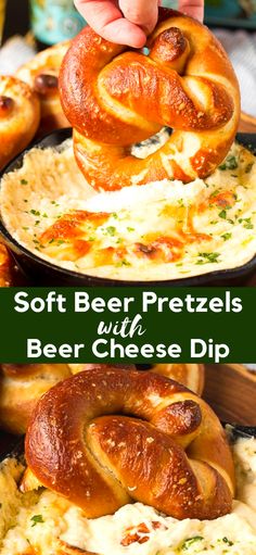 soft beer pretzels with beer cheese dip are the perfect appetizer for any party