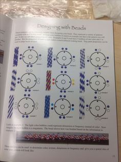 an open book with instructions on how to use beading