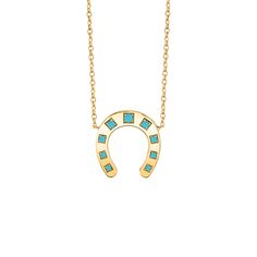 Turquoise Horseshoe Necklace – Baby Gold Horseshoe Necklace, Mineral Jewelry, Natural Turquoise Stone, Nails Jewelry, Horse Jewelry, Never Fully Dressed, Dream Gift, For Good Luck, Funky Jewelry