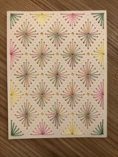 a card with an intricate design on it