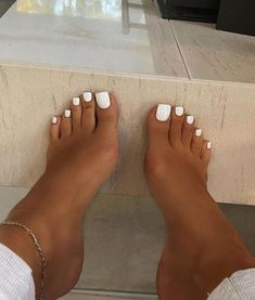 White Pedicure, Foot Pedicure, Gel Toes