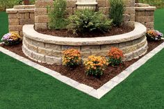 Retaining wall block. Lowe's 4-in H x 12-in L x 7-in D Limestone Concrete Retaining Wall Block in White | 703068700 Berm Ideas, Landscaping On A Slope, Keystone Retaining Wall, Rum Cake Recipe Easy, Concrete Retaining Wall, Retaining Wall Block, Brown Concrete, Landscaping A Slope, Garden Mum