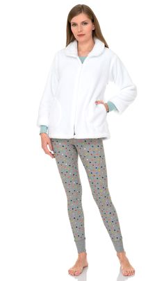 PRICES MAY VARY. FLEECE BED JACKET - Women's soft plush bed jacket. This fleece cardigan is extremely soft, warm and comfortable. It is warm, but not constricting. Perfect for reading in bed. Featuring zip front and two pockets. It is double stitched for durability. PERFECT GIFT - Women's bed jacket is the perfect gift for your loved ones. It can also be used outdoor jacket, and it is perfect for all day long. Great for chilly days in the house and when you take your dog outside. With this women Plush Bed, Bed Jacket, Fleece Robe, Woman Bedding, Lounge Robes, Fleece Cardigan, Reading In Bed, Outdoor Jacket, Stay Cozy