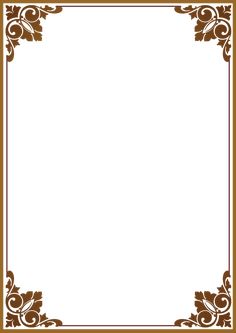 a brown and white frame with an ornate design