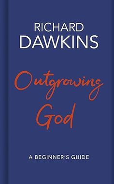 a blue book cover with the title outgrowing god