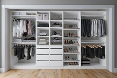 Tessa 132" W Kloset Closet System Athens White Long Narrow Closet, Narrow Closet Design, Narrow Closet, Dream Closet Design, Walking Closet, Closet Design Layout, Luxury Closets Design, Closet Renovation