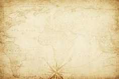 an old world map is shown with lines on it