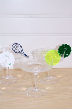 "The cutest way to celebrate a party or event!  DETAILS: -Comes in your choice of color  -Laser cut 1/8\" acrylic -Choice of style  SIZE: -Tags are about 2\" wide Tags can be easily washed and are reusable so you can use them year after year!" Tennis Bid Day, Tennis Event Ideas, Tennis Cocktail Party, Tennis And Tequila Party, Tennis Themed Bachelorette Party, End Of Season Tennis Party, Pickleball Birthday Party