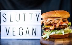 Celebs are Flocking to New Plant-Based, Black-Owned Burger Joint, Slutty Vegan Impossible Burger, Plant Based Burgers, Vegan Bacon, Vegan Burger, Good Healthy Snacks, Vegan Burgers, Vegan Restaurants, Healthy Snacks For Kids, Vegan Dishes