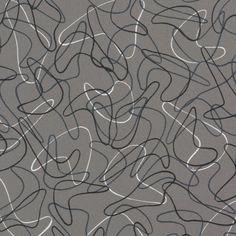 an abstract pattern with black and white lines on a gray background that looks like something out of space