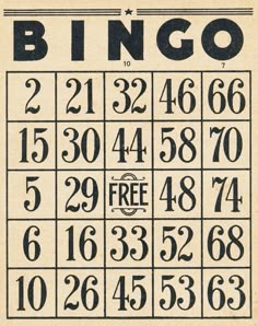 a black and white poster with numbers on it that says,'the big book of bingo