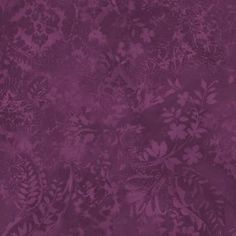 an image of a purple background with flowers and leaves on it's surface,