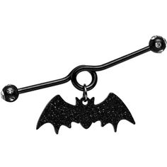 a black and white photo of a bat belly ring