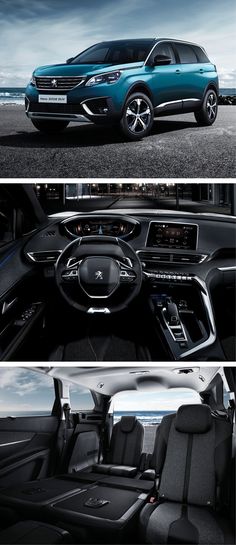 the inside and outside view of a car