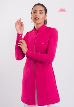 Coats & Scrubs Women's Hawaii Pink Lab Coat Women's Lab Coat, Doctor Coat, Full Length Coat, Lab Coats, Women Rising, Navy Women, Scrubs, Wellness Design, Pink Ladies