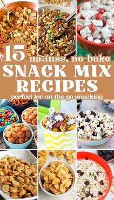 15 no bake snack mix recipes perfect for on the go snacking