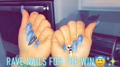 Rave nails. Baby blue with glitter #slander #excision #ravenails Excision Nails, Lost Lands Nails, Nails Baby Blue, Rave Nails, Hair Tricks, Lost Lands, Rolling Loud, Festival Style, Rave Wear