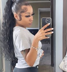 Slicked Back Ponytail, High Ponytail Hairstyles, Birthday Hairstyles, Slick Hairstyles, Hair Laid