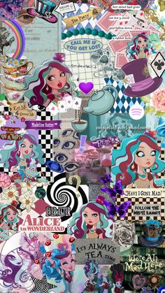 a collage of various stickers and pictures