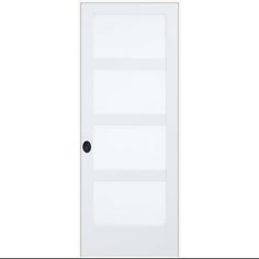 EVELIN(TM) DIY Designer Door Kits make it easy to buy and install beautiful, designer-curated interior doors yourself. The EVELIN(TM) 4-Lite Translucent Door is a statement piece, for sure, ideal for more modern home designs. Maintain flow from one space to another, without sacrificing privacy. JELD-WEN 32-in x 80-in Solid Core Frosted Glass Right Hand Smooth Primed Mdf Flat Jamb Single Prehung Interior Door in White | LOWOLJW240000131 Curated Interior, Modern Home Designs, Prehung Interior Doors, Storm Door, Solid Core, Door Kits, Interior Doors, Interior Door, Door Design