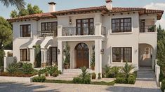 this is an artist's rendering of a house in the suburbs of palm beach