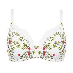 Underwire bra for well-being ANTIGEL Muse du Printemps White Underwire Nursing Bra With Removable Cups, White Nursing Bra With Removable Cups And Underwire, White Underwire Bra With Removable Cups, Free Spirited Woman, Full Cup Bra, Swimwear Sets, Beautiful Lingerie, Underwire Bra, Everyday Wardrobe