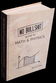 a book on math and physics with an image of a line going through the page