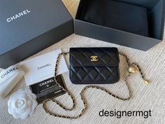 NIB 100%AUTH CHANEL Classic Black Lambskin Pearl Crush Card Holder Belt Bag | eBay Chanel Belt Bag, Chanel Cross Body Bag, Small Belt Bag, Chanel Card Holder, Chanel Mini, Adjustable Belt, Belt Bag, Chanel Classic, Classic Black