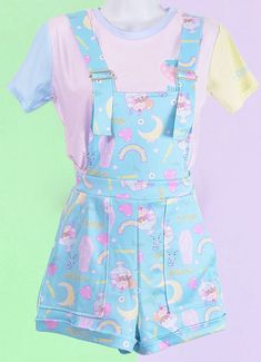 Pattern Overalls, Pastel Goth Fashion, Pastel Outfit, Pastel Fashion, Kawaii Fashion Outfits, Little Outfits, J Fashion, Kawaii Clothes, Harajuku Fashion