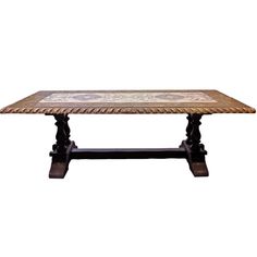 Royal Pamplona Dining Table - Belle Escape Wood Tables Rustic, French Country Dining Table, Wood Slab Dining Table, Wood Dining Table Rustic, Country Dining Tables, Elegant Outdoor Furniture, Painted Dining Table, Rustic French Country, Spanish Villa