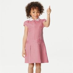 Brand New Condition, Adorable Dress. Heart Zipper, Scalloped Collar, Drop Waist. Gingham School Dress, Girls Polka Dot Dress, Scalloped Collar, Fox Dress, Towel Dress, School Dress, Rainbow Dress, School Dresses, Long Sleeve Print Dress