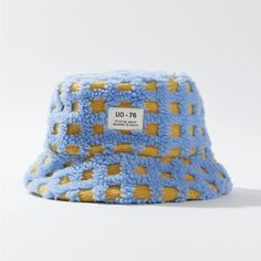 New With Tag. Fun Throwback Style Grid Pastel Y2k 90s Vibe Bucket Hat From Uo. Final Price Fleece Bucket Hat, Sherpa Bucket Hat, Hat Silhouette, Blue Bucket Hat, Bucket Hat Pattern, Floral Bucket Hat, Faux Fur Bucket Hat, Urban Outfitters Accessories, Cable Knit Hat