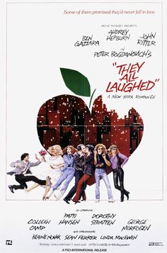 the movie poster for they laugh, which features an apple with people standing around it