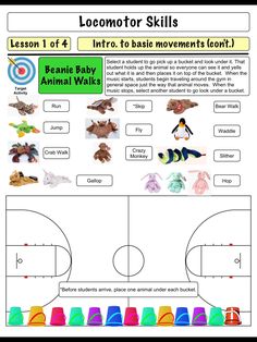 an activity sheet for learning how to use animal skills